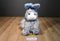 Animal Adventure Gray Bunny 2016 Plush with Blue Flower Ears and Feet