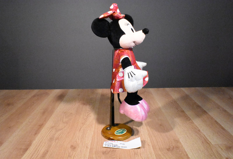 Ty Sparkle Disney Minnie Mouse Pink Polka-dot Dress 2013 Beanbag Plush