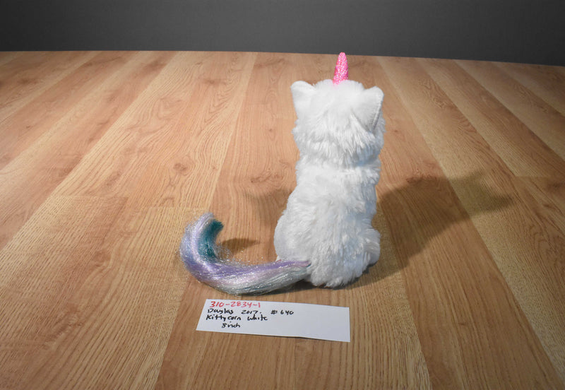 Douglas White Kittycorn With Rainbow Tail Plush