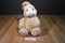 Animal Adventure Tan Bunny Rabbit 2016 Plush with Pink Flower Ears and Feet