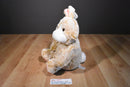 Animal Adventure Tan Bunny Rabbit 2016 Plush with Pink Flower Ears and Feet