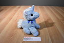 Manhattan Floppsies Blue Unicorn Beanbag Plush