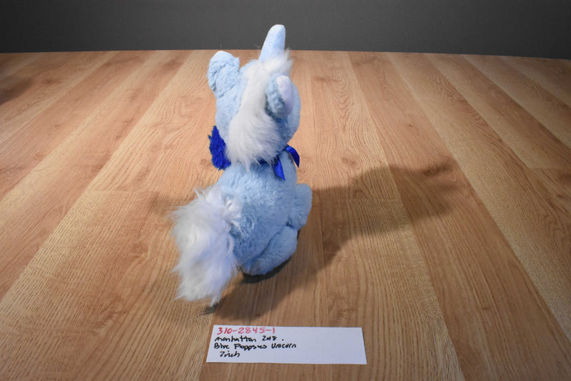 Manhattan Floppsies Blue Unicorn Beanbag Plush