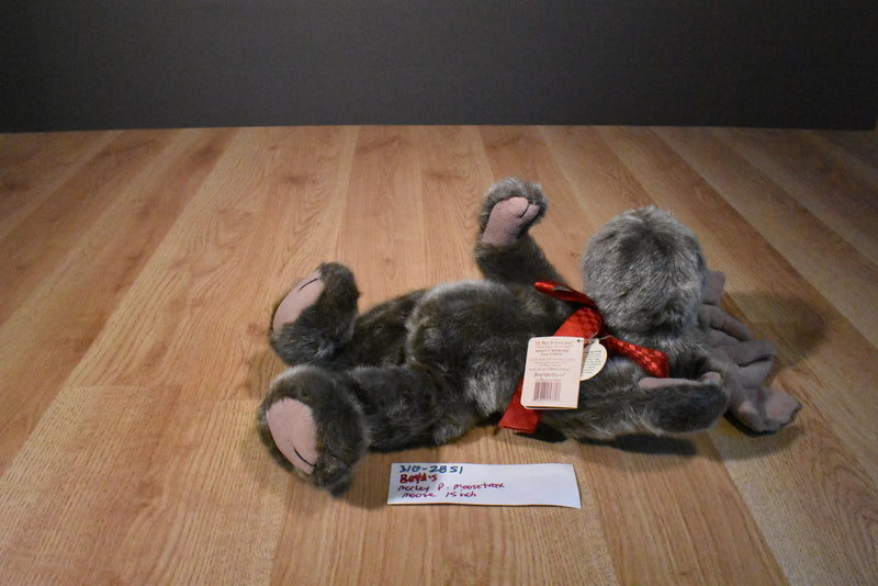 Boyd's Bears Morley P. Moosetrax Brown Moose 2002 Beanbag Plush
