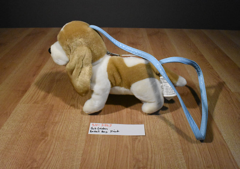 Bob Gedan Tan and White Basset Hound Dog Bag Purse Plush