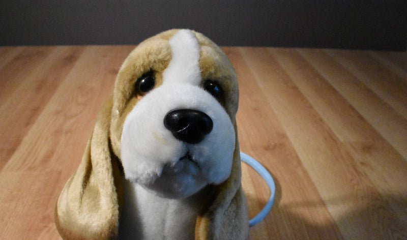 Bob Gedan Tan and White Basset Hound Dog Bag Purse Plush