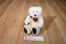 Russ Twinkles White and Red Sparkle Teddy Bear Beanbag Plush