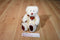 Russ Twinkles White and Red Sparkle Teddy Bear Beanbag Plush