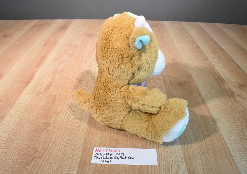 Kelly Toy Big Feet Brown and White Cow 2019 Plush