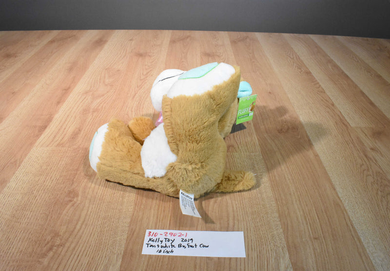Kelly Toy Big Feet Brown and White Cow 2019 Plush
