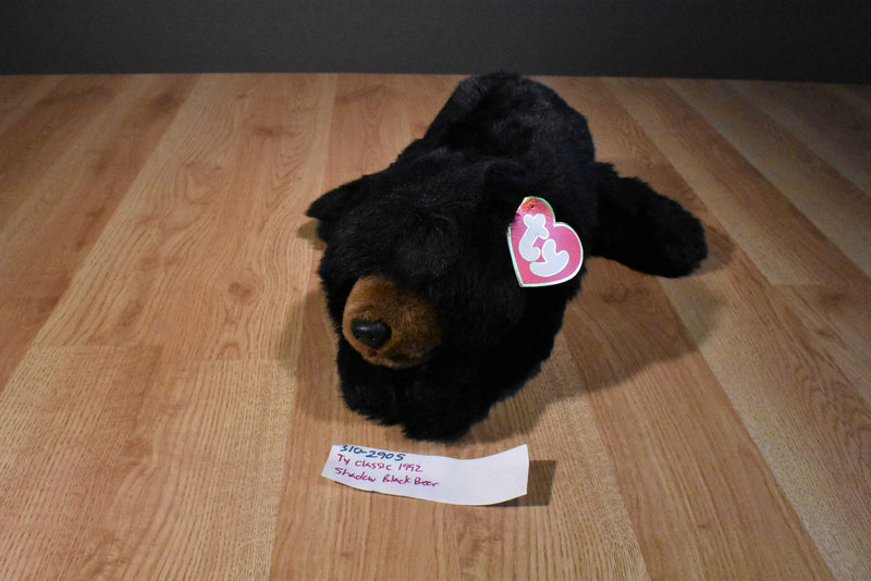 Ty Classic Shadow the Black Bear 1992 Beanbag Plush