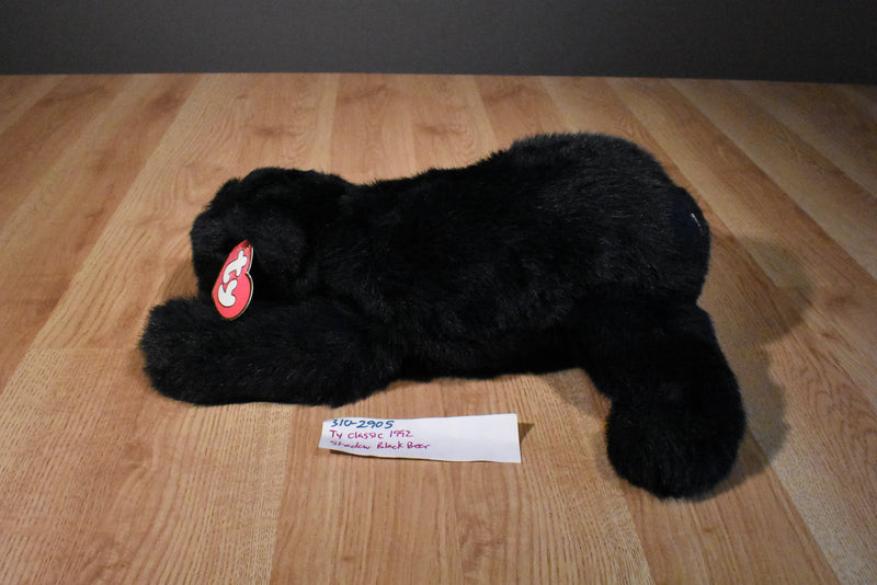 Ty Classic Shadow the Black Bear 1992 Beanbag Plush