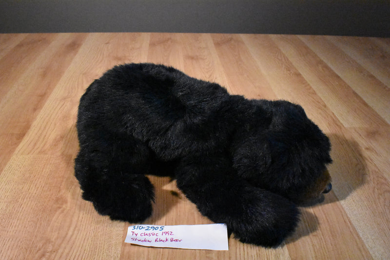 Ty Classic Shadow the Black Bear 1992 Beanbag Plush
