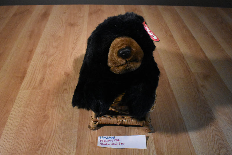 Ty Classic Shadow the Black Bear 1992 Beanbag Plush