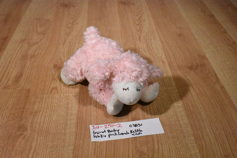 Gund Baby Winky Pink Lamb Rattle Plush