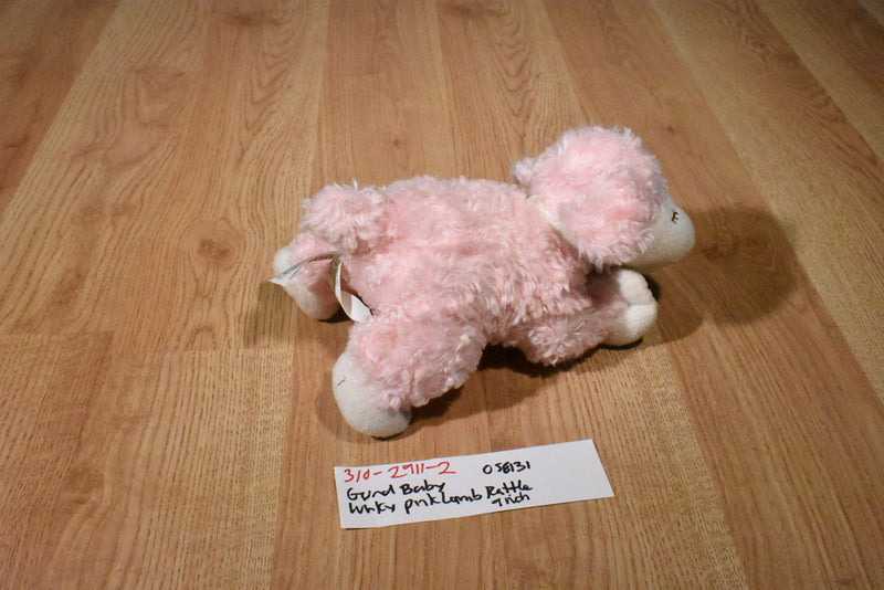 Gund Baby Winky Pink Lamb Rattle Plush