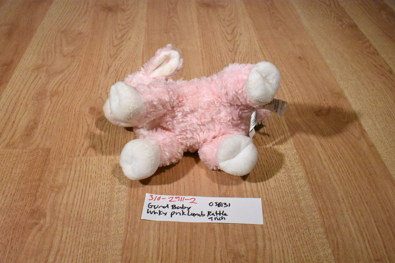 Gund Baby Winky Pink Lamb Rattle Plush