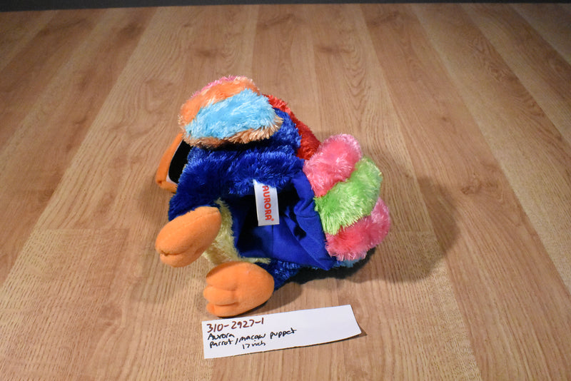 Aurora Petey the Red Parrot Macaw Plush Puppet