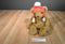 Jo-Ann J Bear Brown teddy Bear With Red Winter Hat 2018 Plush