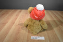 Jo-Ann J Bear Brown teddy Bear With Red Winter Hat 2018 Plush