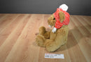 Jo-Ann J Bear Brown teddy Bear With Red Winter Hat 2018 Plush