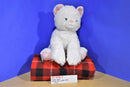 Build a Bear White Cat 2013 Plush with Blue Eyes
