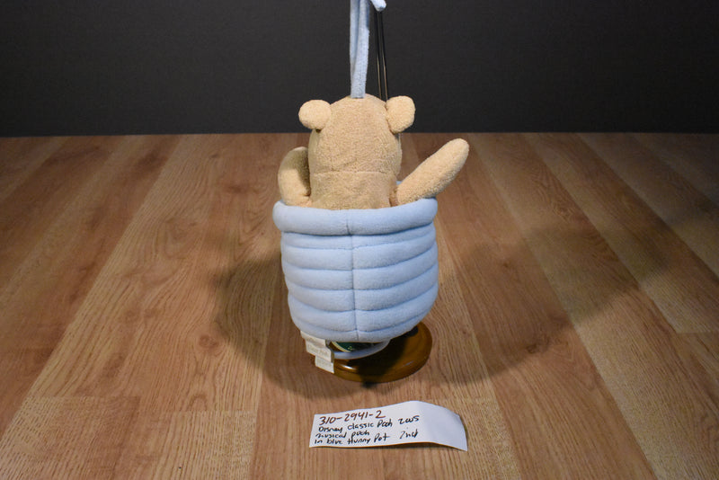 Disney Classic Pooh in Blue Honey Pot Musical 2005 Plush