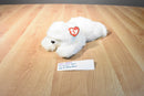 Ty Classic 1997 White Baby Paws Bear Beanbag Plush