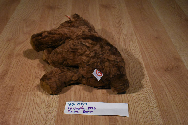 Ty Classic Cocoa Brown Bear 1996 Beanbag Plush