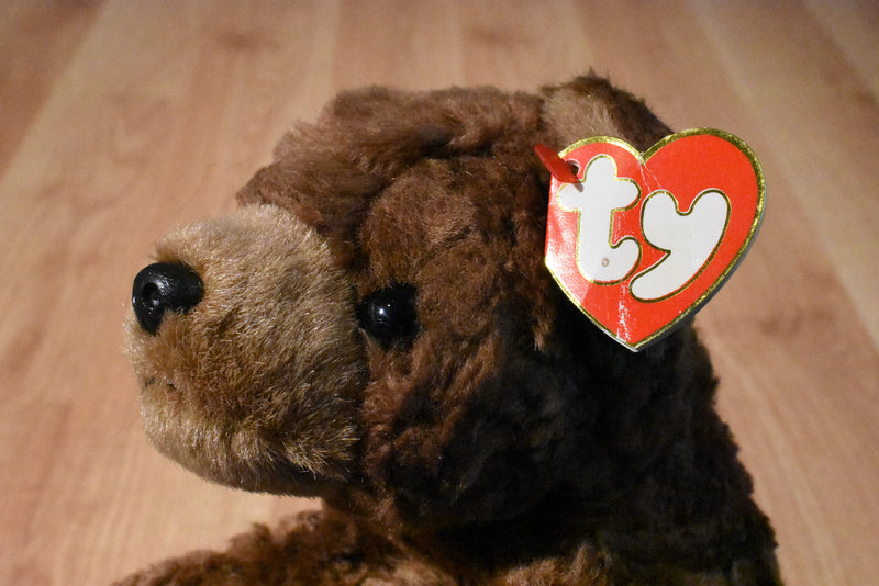 Ty Classic Cocoa Brown Bear 1996 Beanbag Plush