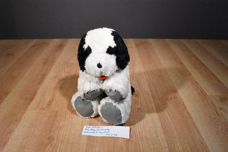 Big Dogs Sports Wear Black and White Saint Bernard Beanbag Plush
