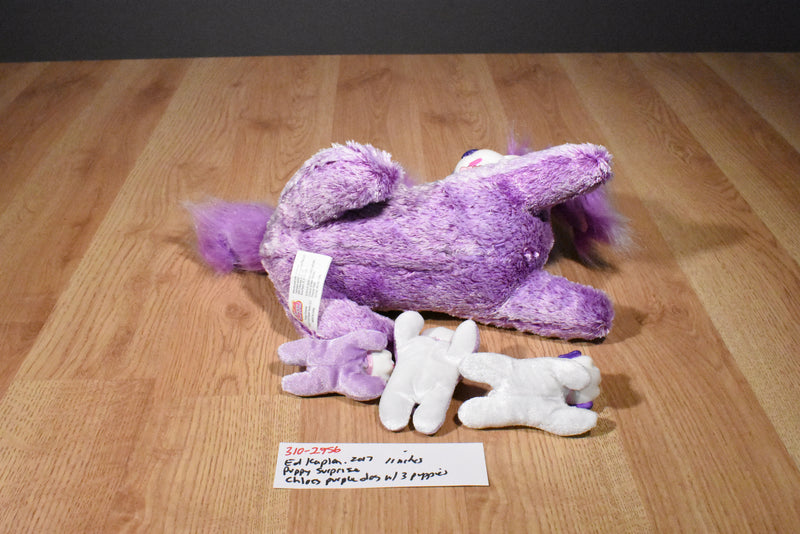 Just Play Ed Kaplan Puppy Surprise Chloe Purple Dog and Puppies 2017 Plush