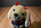 Poochie & Co. Yellow Lab Bag with Purple Sequin Body