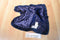 Carter's Navy Blue and Grey Hippo Rattle Security Blanket