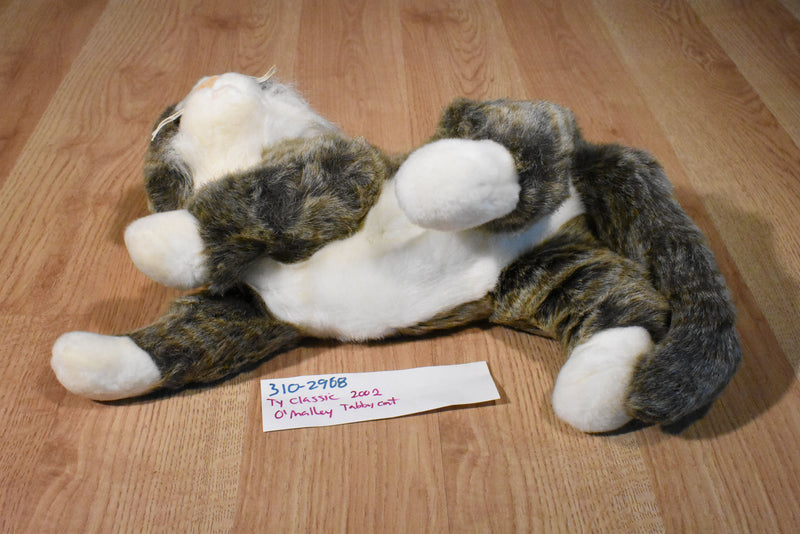 Ty Classic O'Malley Brown and Grey Tabby Cat 2002 Beanbag Plush