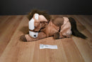 Hugfun Brown and White Horse Pony With Saddle Plush
