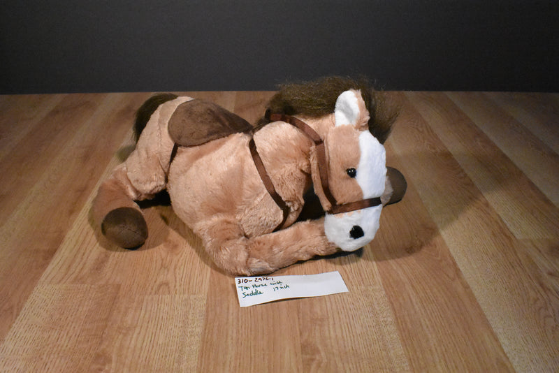 Hugfun Brown and White Horse Pony With Saddle Plush