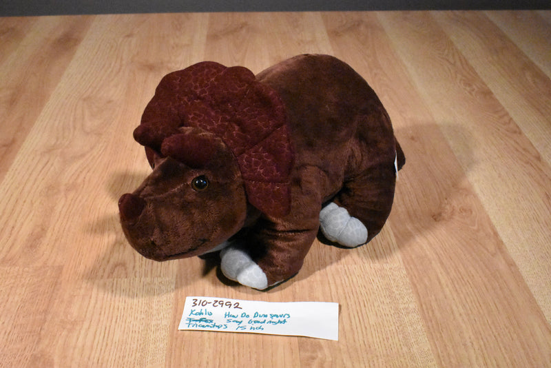 Kohl's Cares How Do Dinosaurs Say Goodnight Triceratops Plush