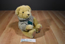 Hallmark Tan Beige Teddy Bear in a Brown Sweater With X-Mas Tree Plush