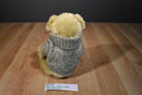 Hallmark Tan Beige Teddy Bear in a Brown Sweater With X-Mas Tree Plush