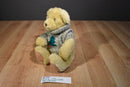 Hallmark Tan Beige Teddy Bear in a Brown Sweater With X-Mas Tree Plush