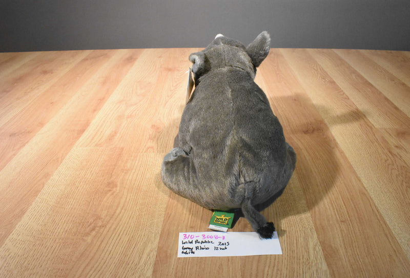 Wild Republic Grey White Rhino Calf 2015 Beanbag Plush