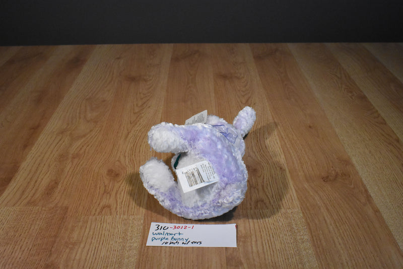 Wal-Mart Purple and White Bunny Rabbit Beanbag Plush