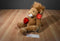 Russ Berrie Lion With Red Heart Beanbag Plush