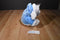 Disney Store Snowball Blue and White Eeyore Plush in Blue Jacket