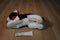 Russ Black and White Cat With Red Bow Beanbag Plush