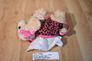 Poochie and Co. Cocker Spaniel Pink Black Leopard Plush Bag Purse