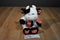 Animal Adventure White and Black Cow Beanbag Plush with a Red Checkered Bow