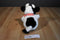 Animal Adventure White and Black Cow Beanbag Plush with a Red Checkered Bow