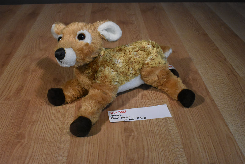 Aurora Farrah the Beige and White Deer Fawn Beanbag Plush